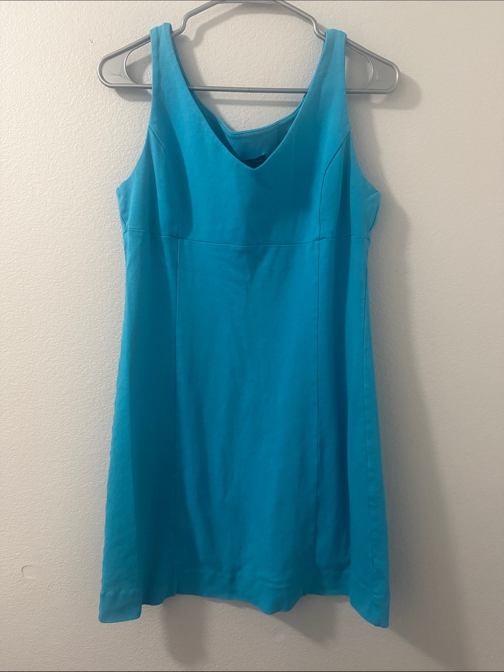 New York & Company Turquoise Sleeveless V-Neck Mini Dress